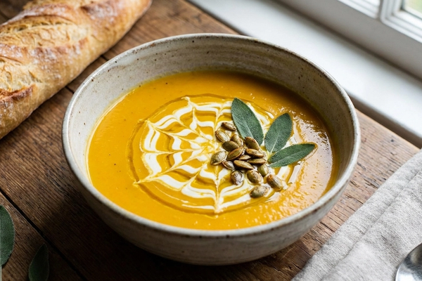 Velouté de légumes d’hiver rôtis au four