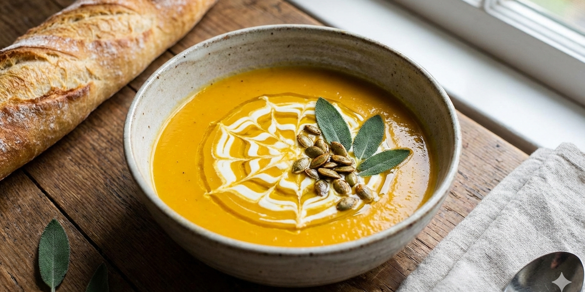 Velouté de légumes d’hiver rôtis au four