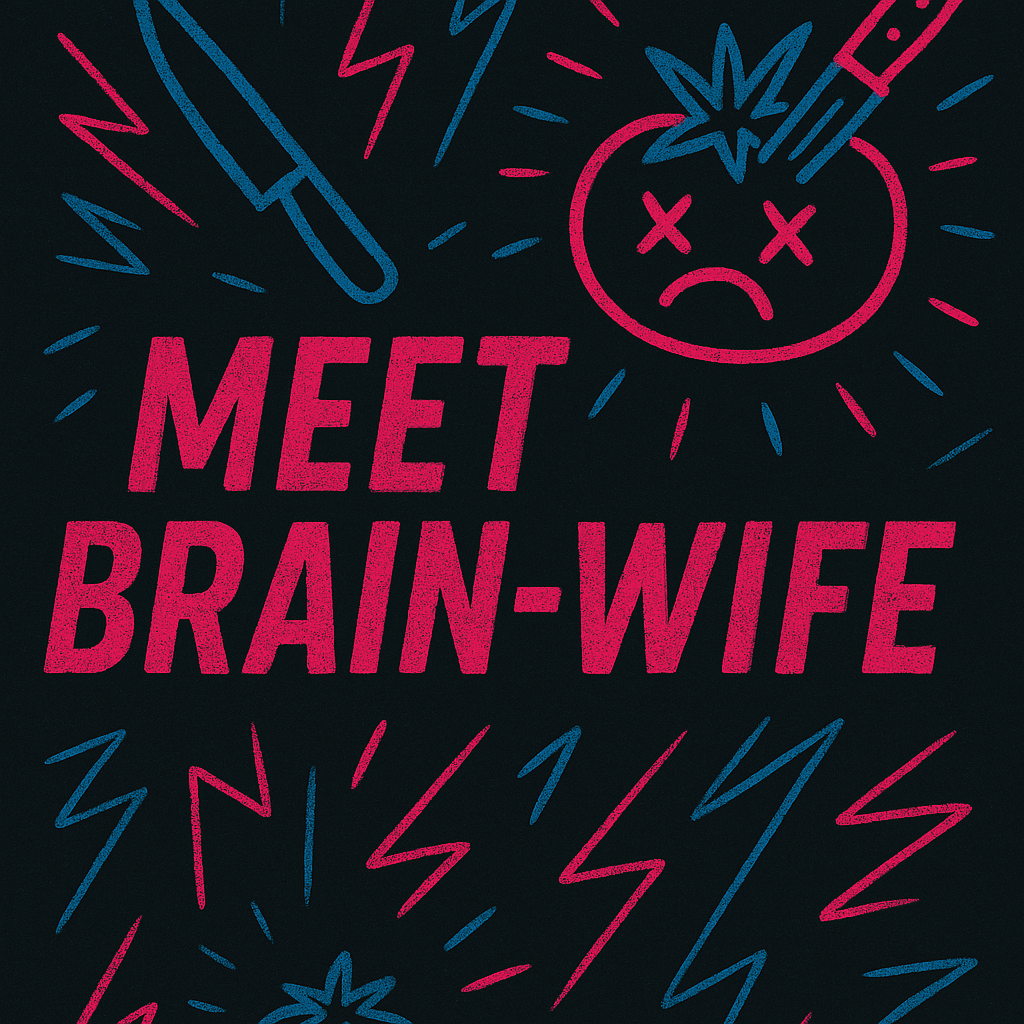 a poster that says meet brain-wife on it
