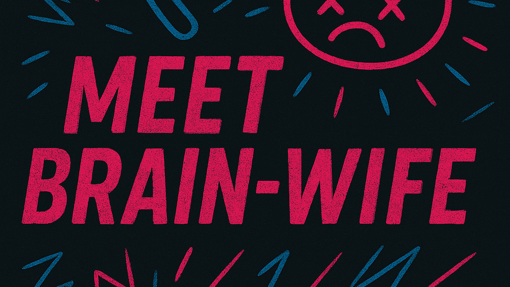 a poster that says meet brain-wife on it
