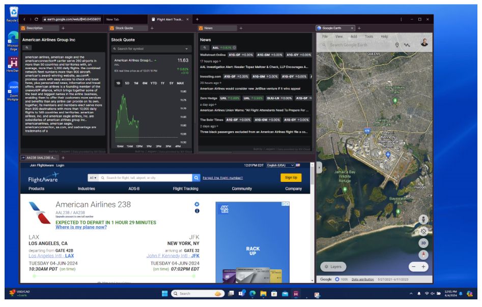 Here™ enterprise browser OpenFin screen shot