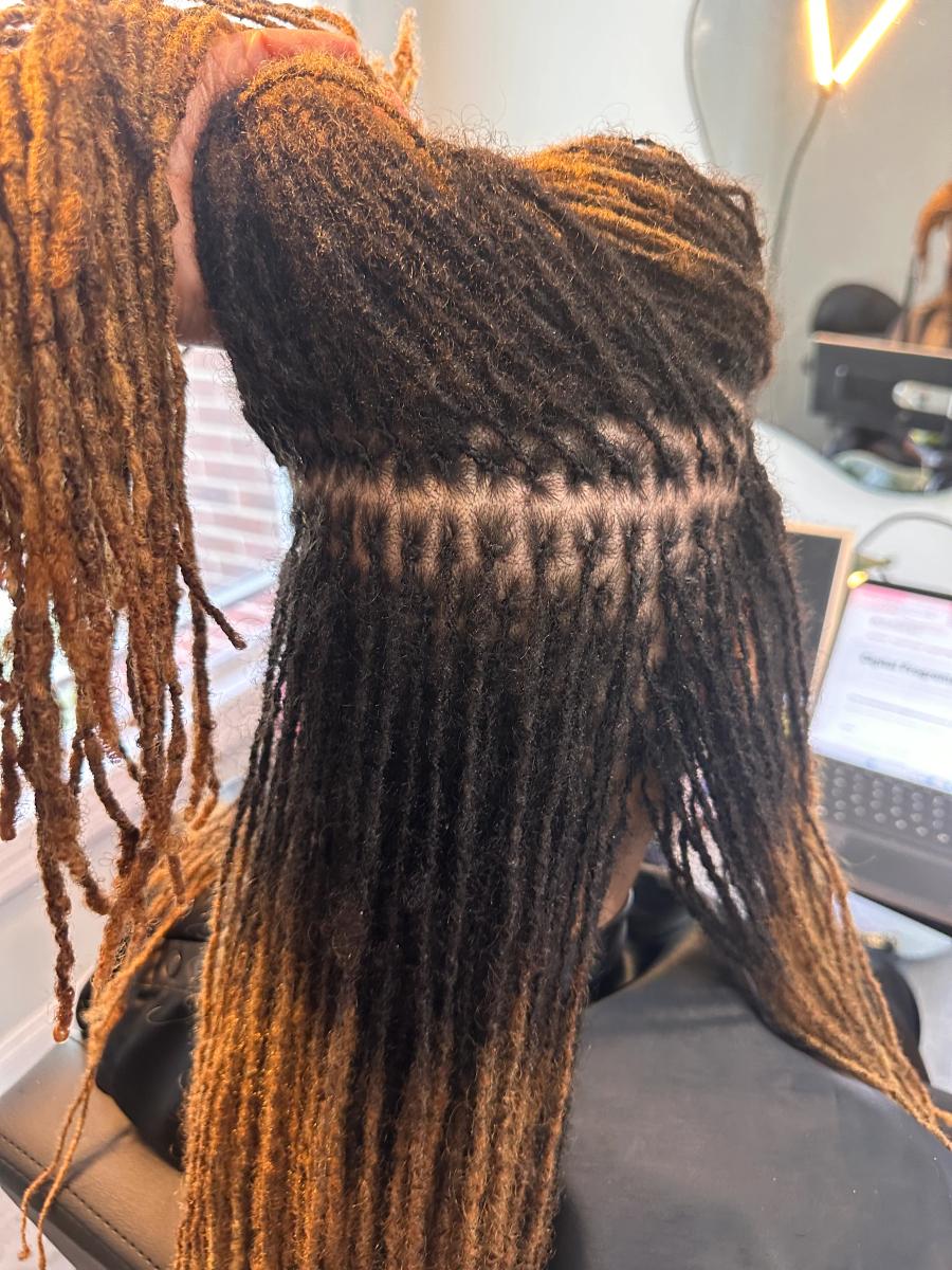 Micro locs retie client - after