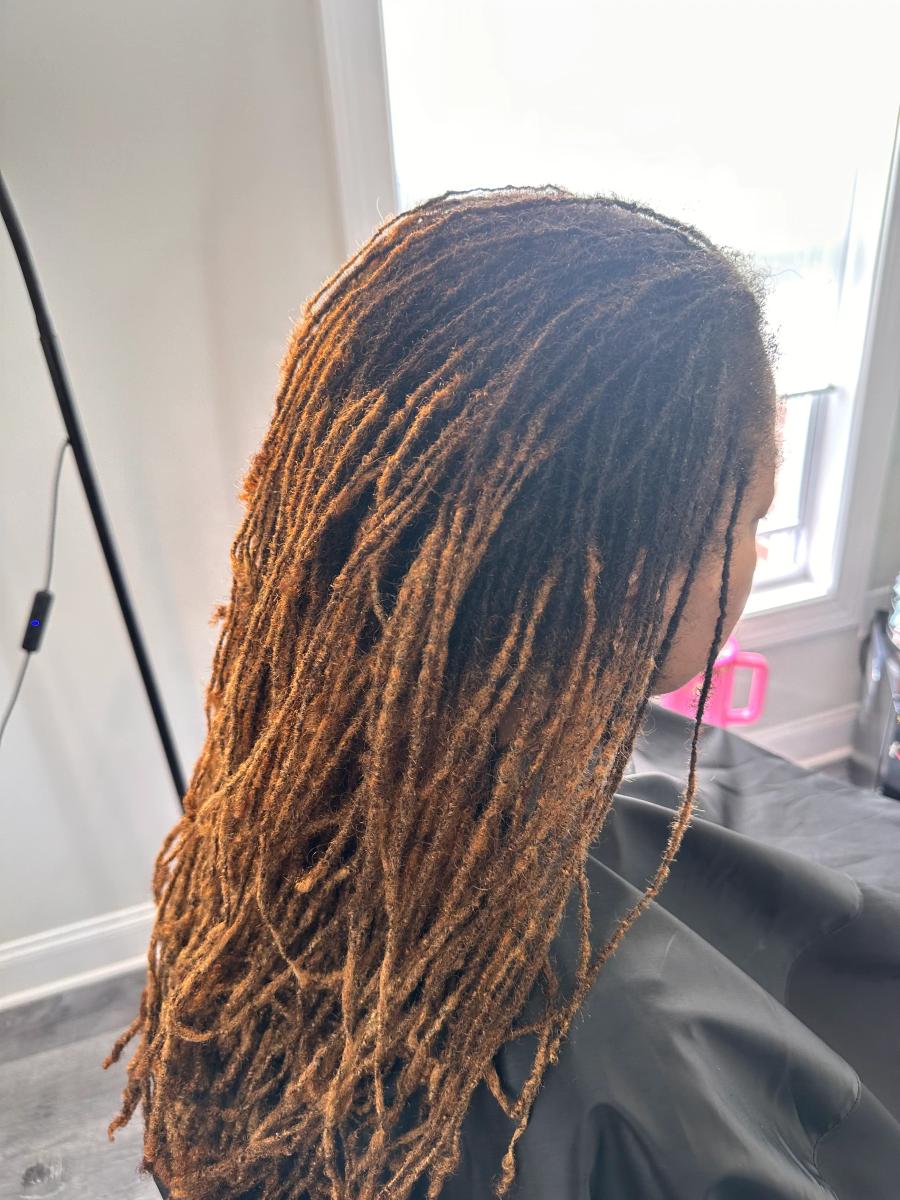 Micro locs retie client - before