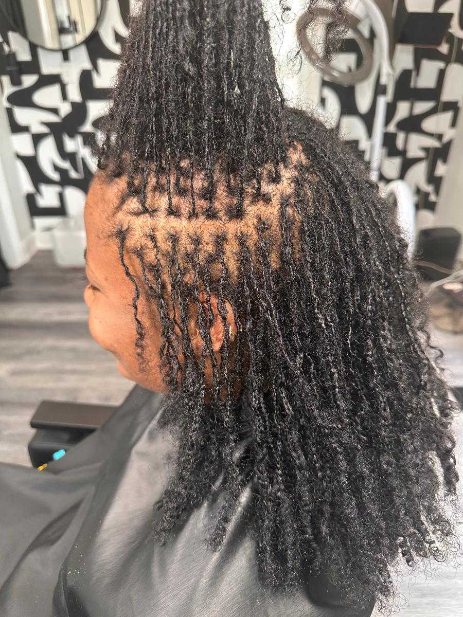Micro locs retie client - after