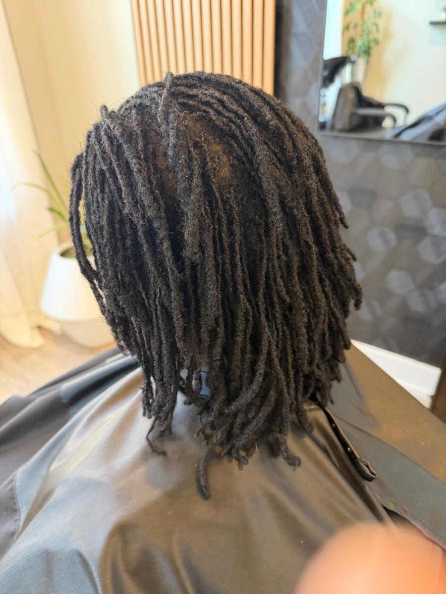 Micro locs retie client - before