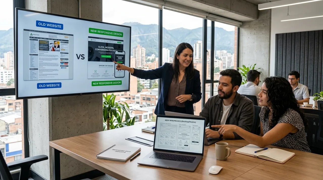 ¿Cuánto vale rediseñar una página web en Colombia? Cuándo arreglar y cuándo hacer de cero