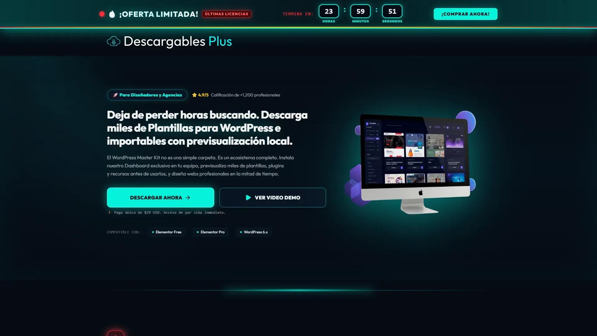 Landing page | WP Máster kit