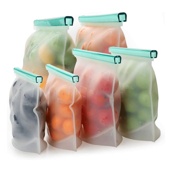 Reusable Silicone Food Bags (6-Pack)