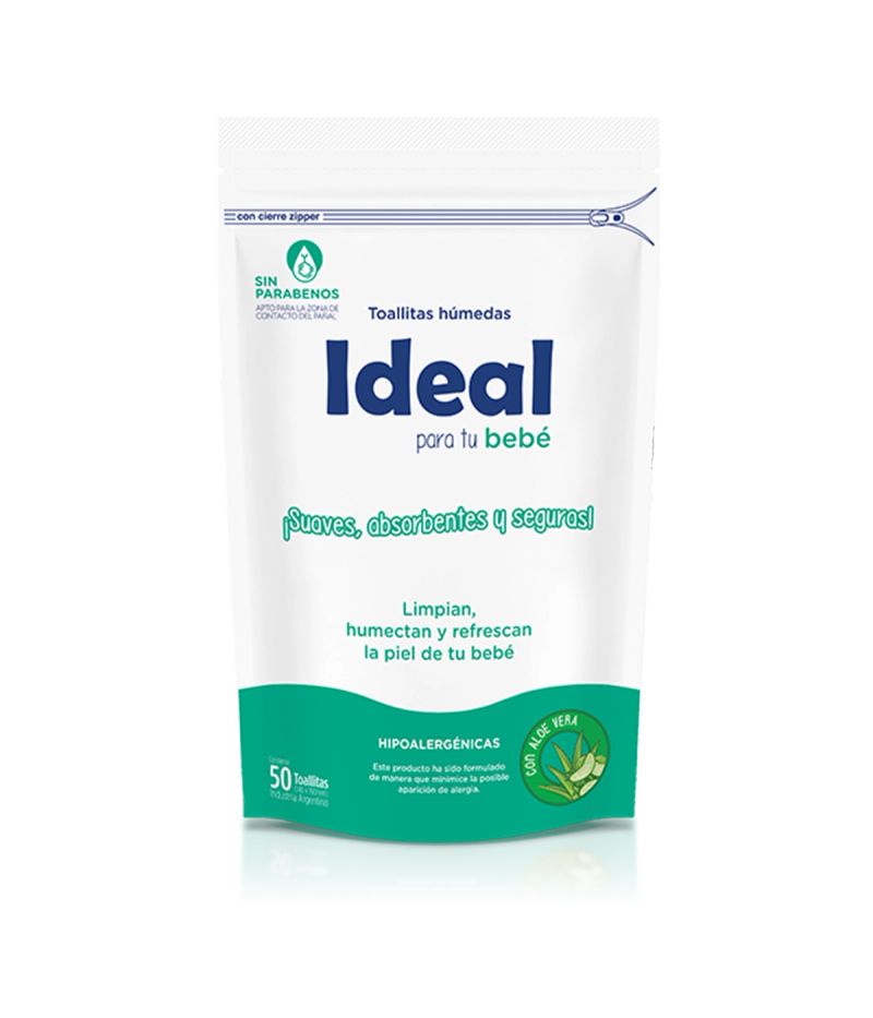 IDEAL Toallas Húmedas Aloe Vera DP x50u de IDEAL para tu bebé
