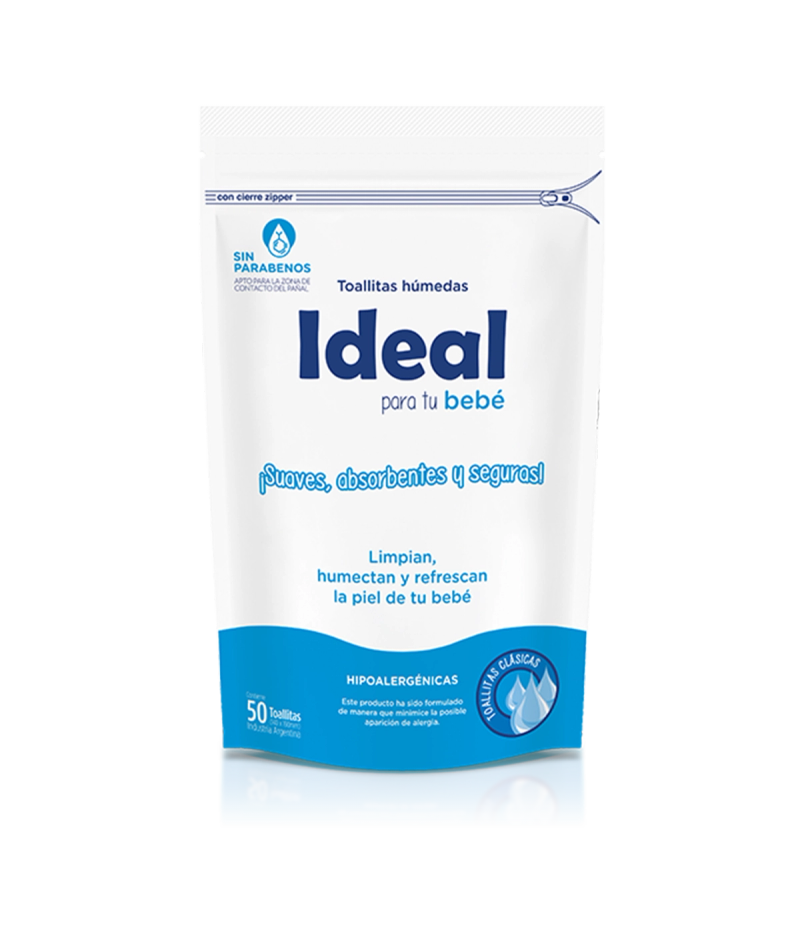 IDEAL Toallas Húmedas Clásicas DP x50u de IDEAL
