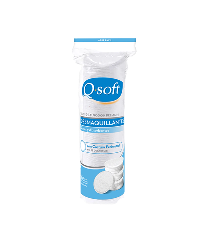 Discos de algodón desmaquillantes Q-Soft 12x70u de Q-SOFT