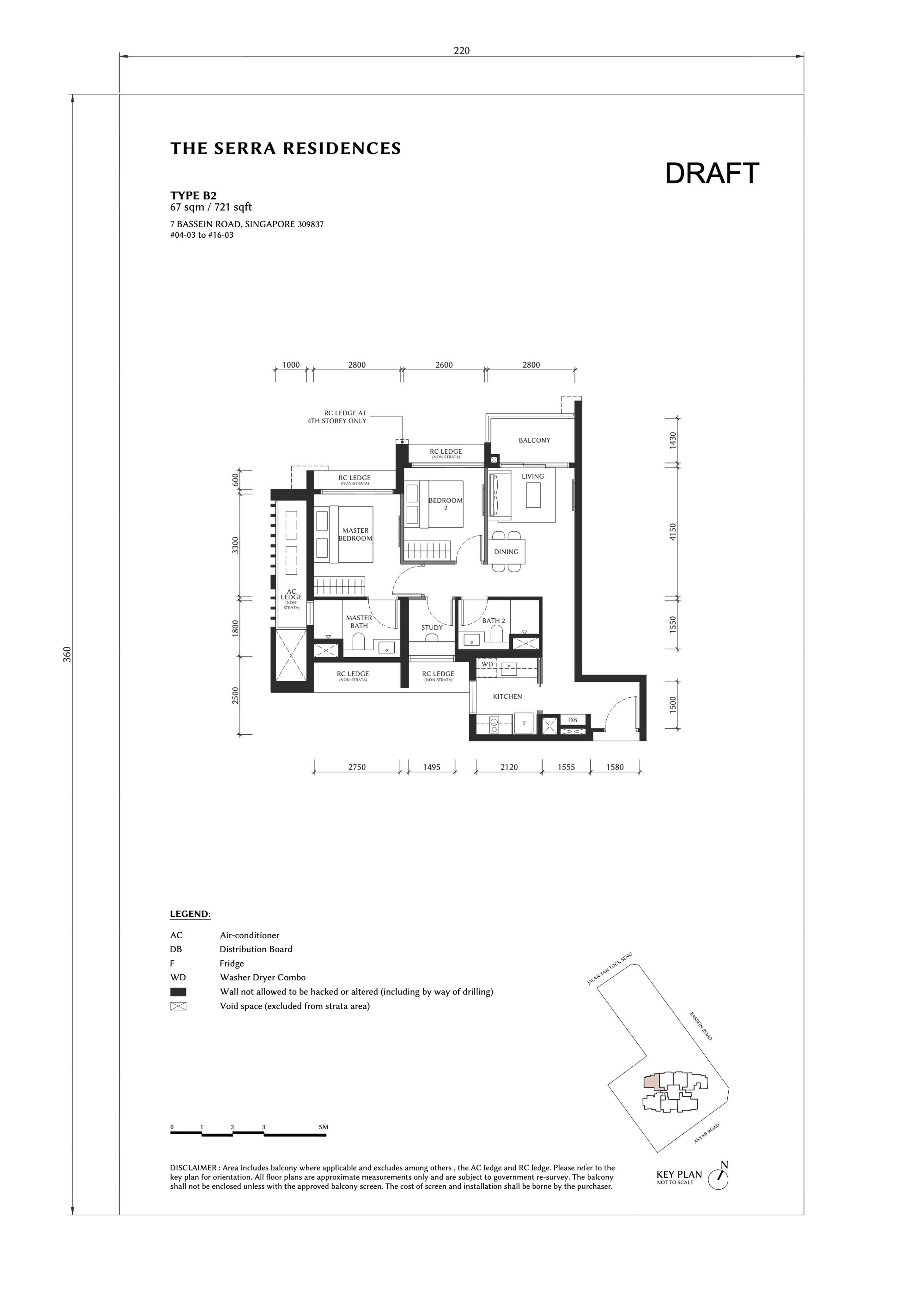 The Serra Residences Unit floor plan, Type B2