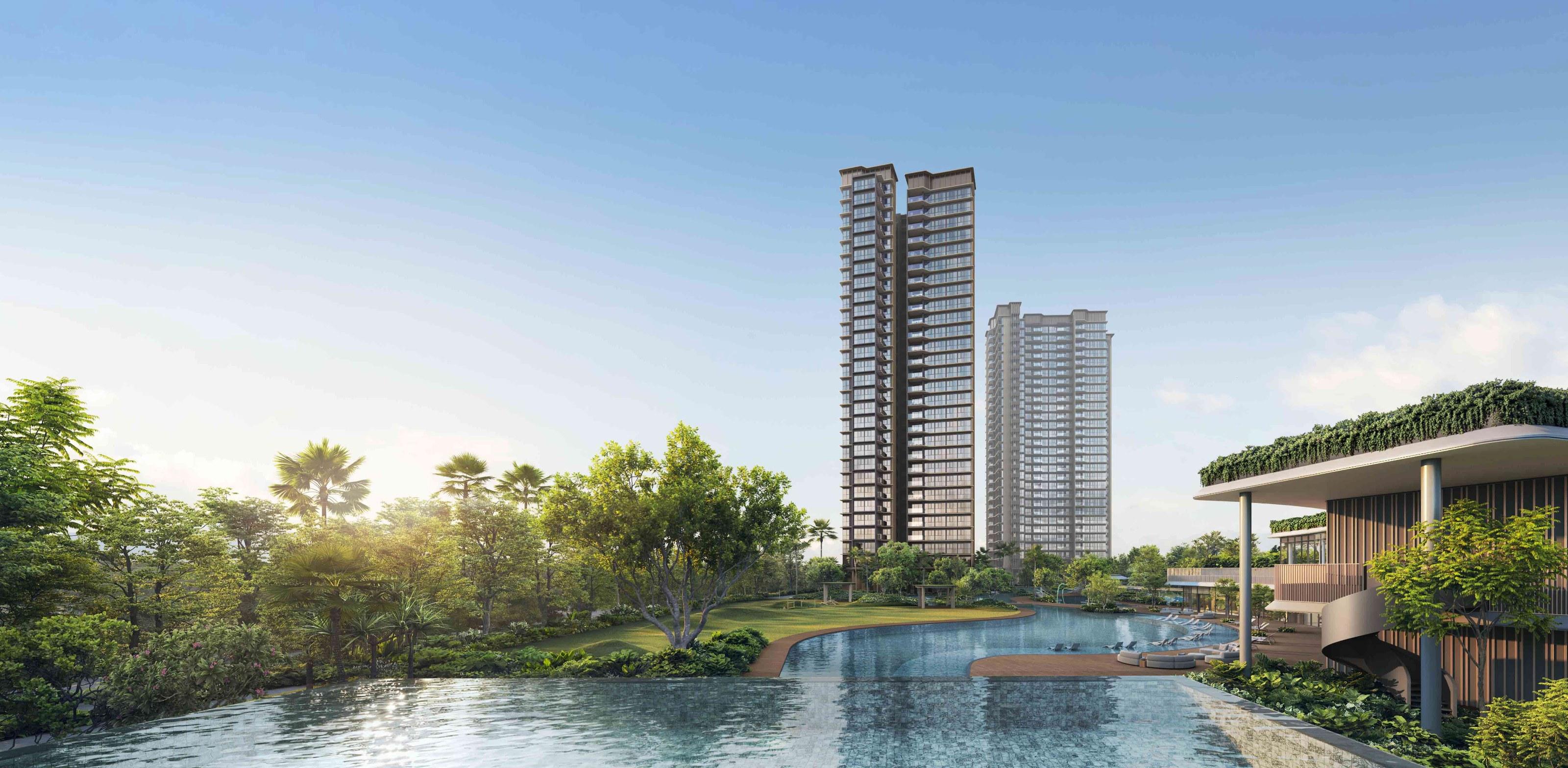 Thomson Reserve Island Club 无边泳道池(50米),艺术效果图