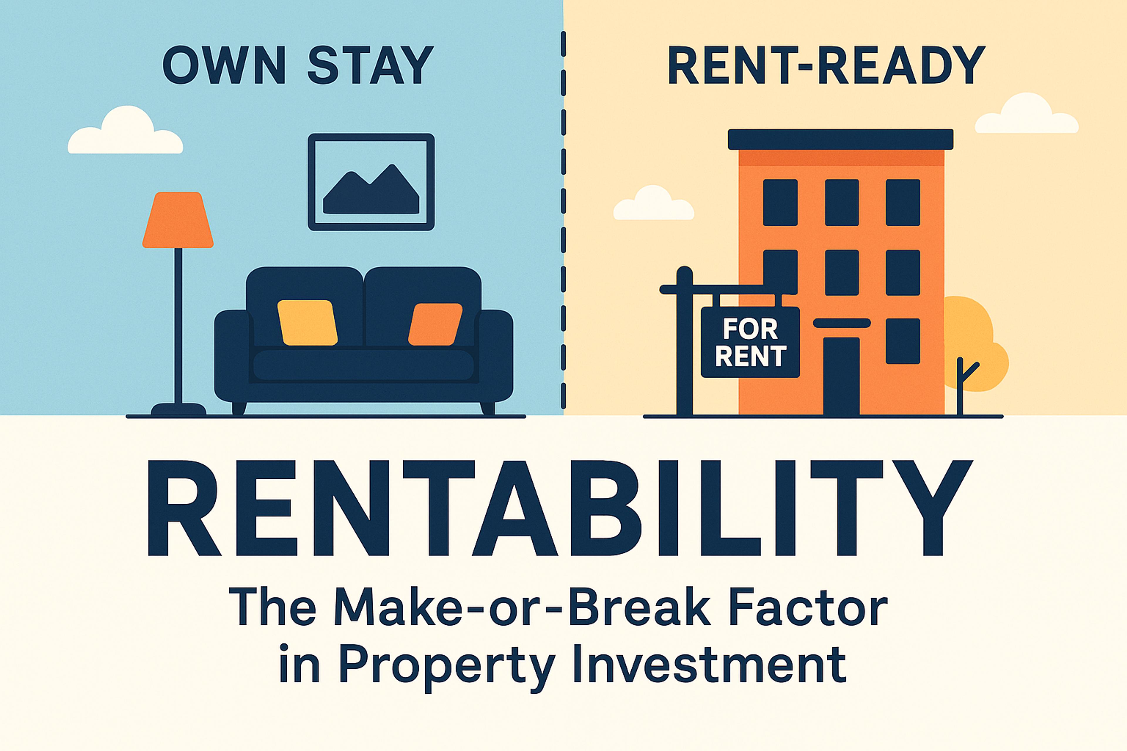 Rentability: own stay vs rent-ready homes, the make-or-break factor in property investment