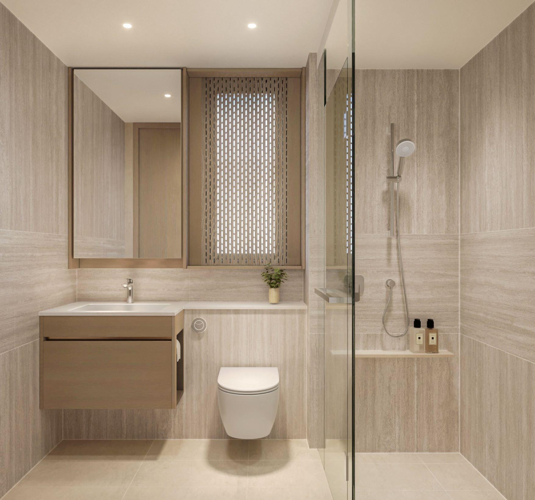 Thomson Reserve Classic 系列 Tier 1 与 Tier 2、Luxury 系列 Tier 1 公共浴室,艺术效果图