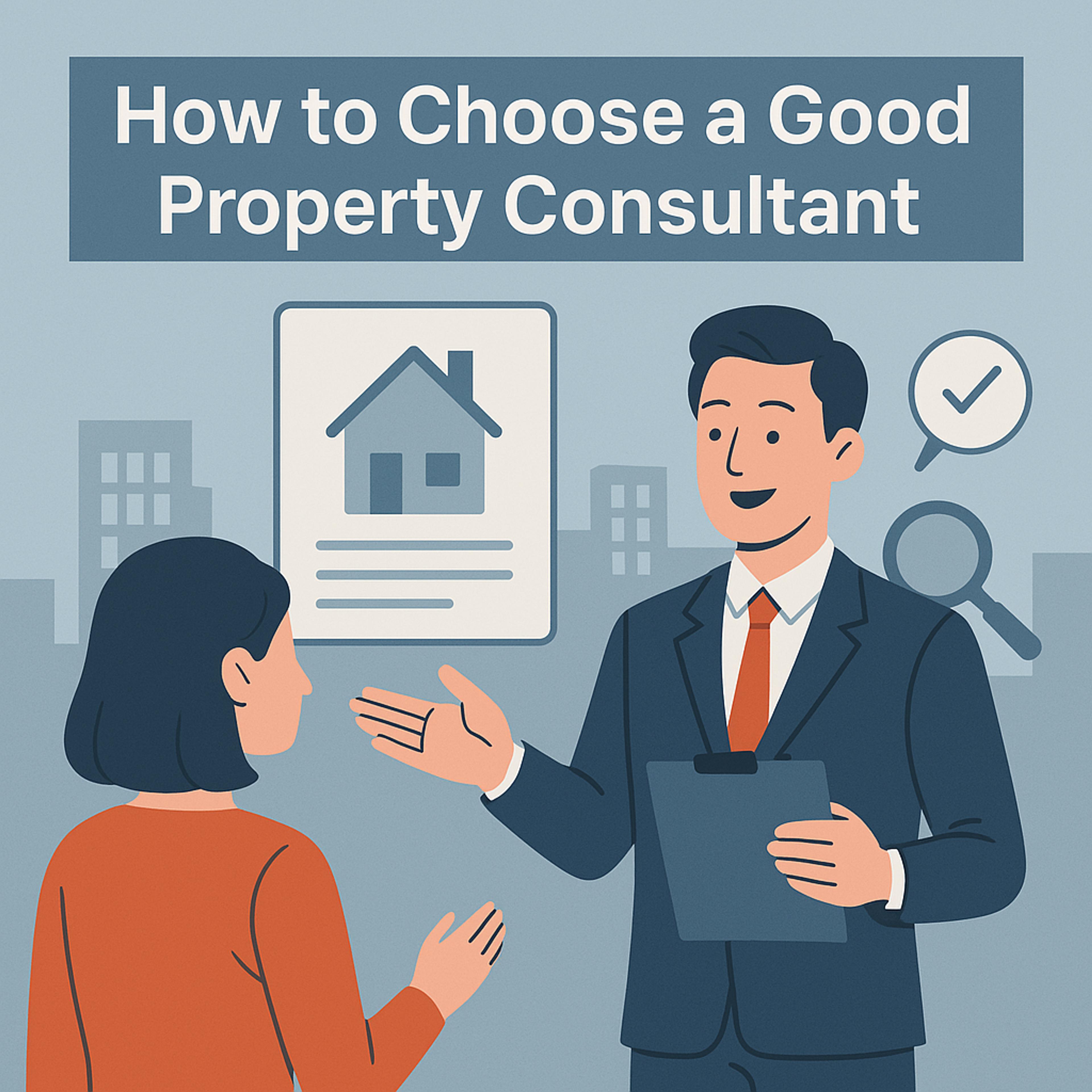 How to choose a good property consultant in Singapore: an agent advising a client