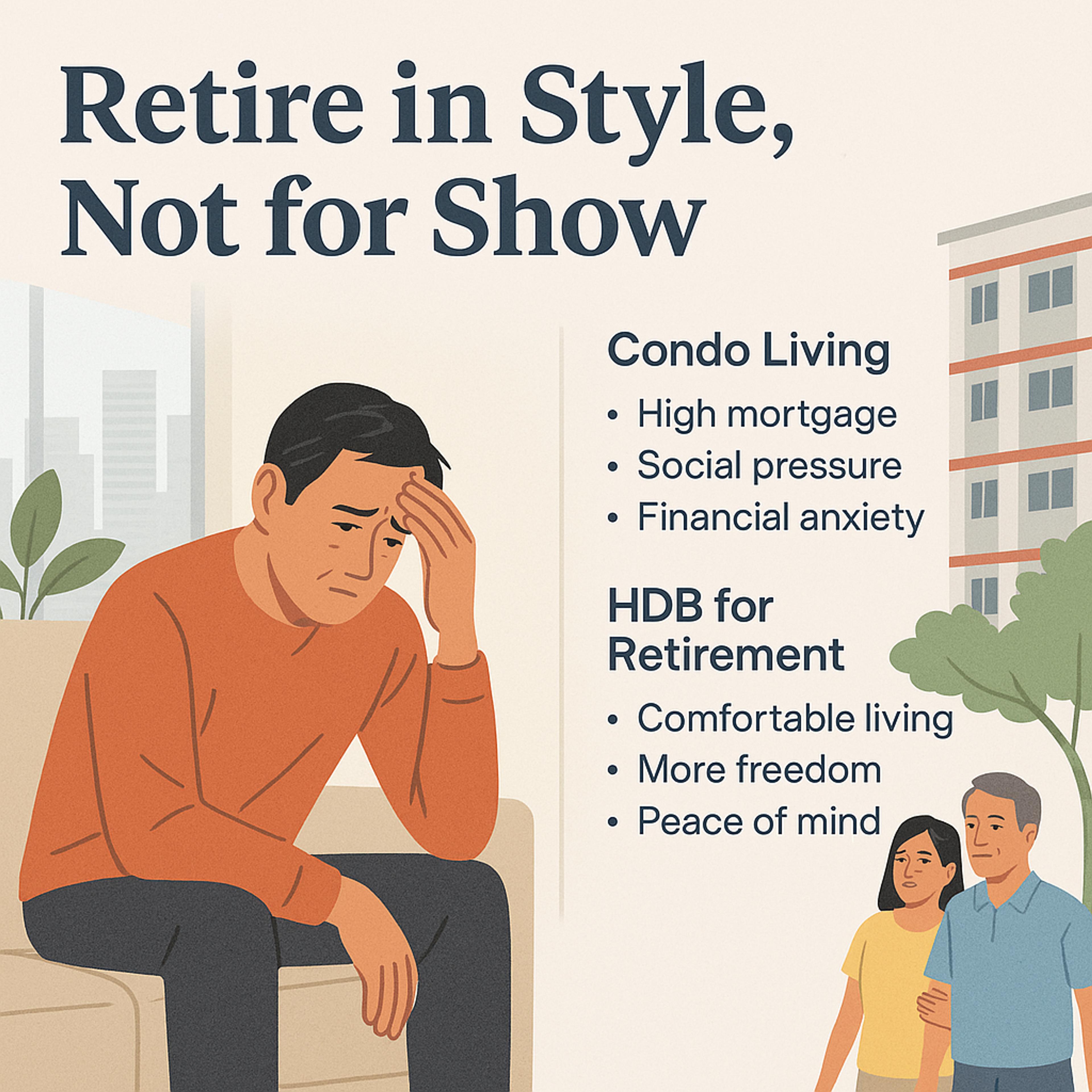 Retire in style, not for show: condo living vs an HDB flat for retirement