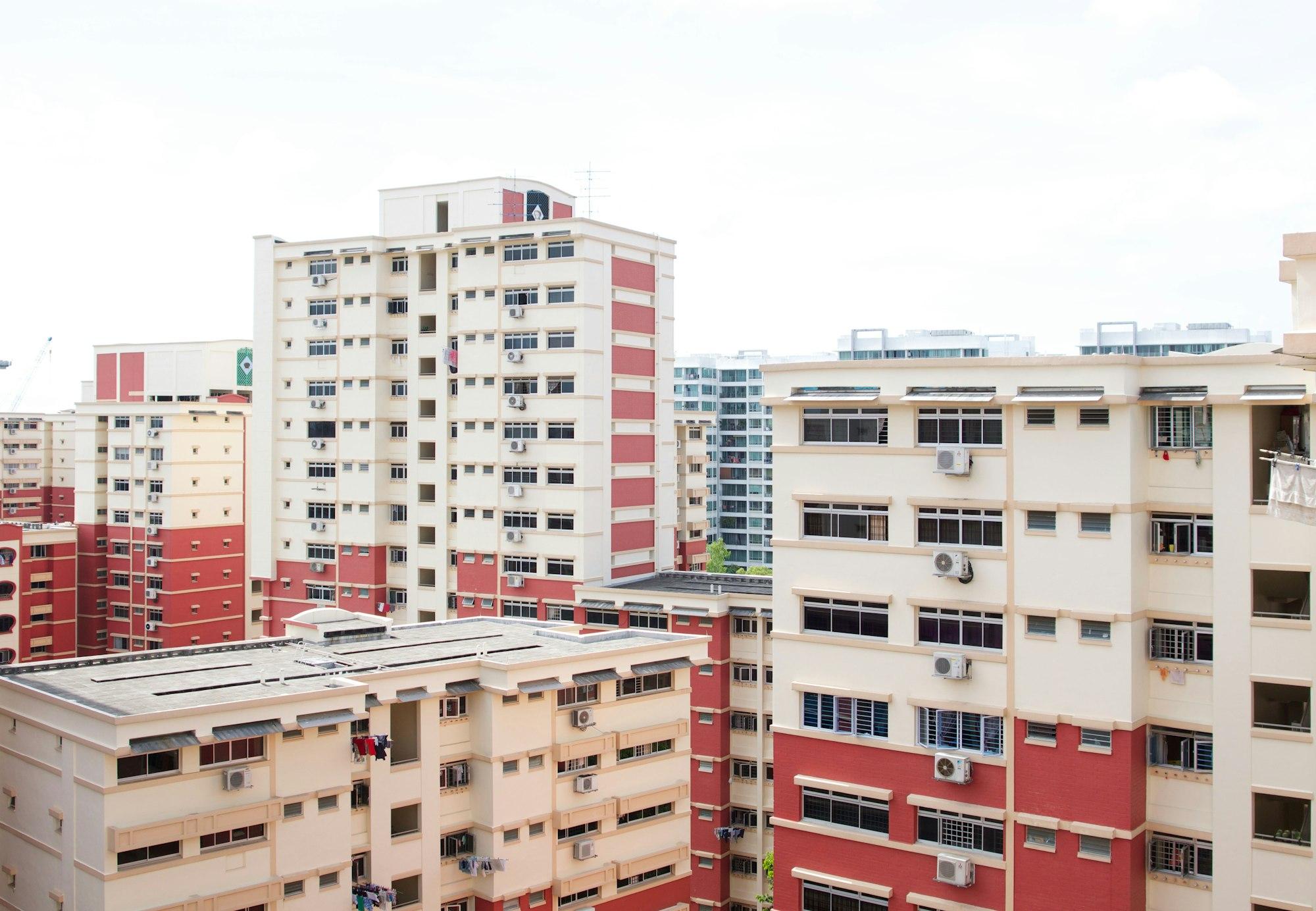 HDB flats in a Singapore housing estate