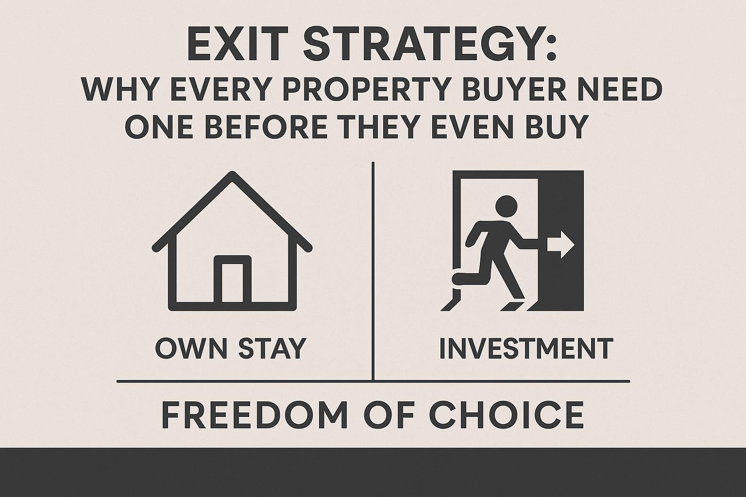Exit strategy: own stay vs investment, and why to plan your exit before you buy
