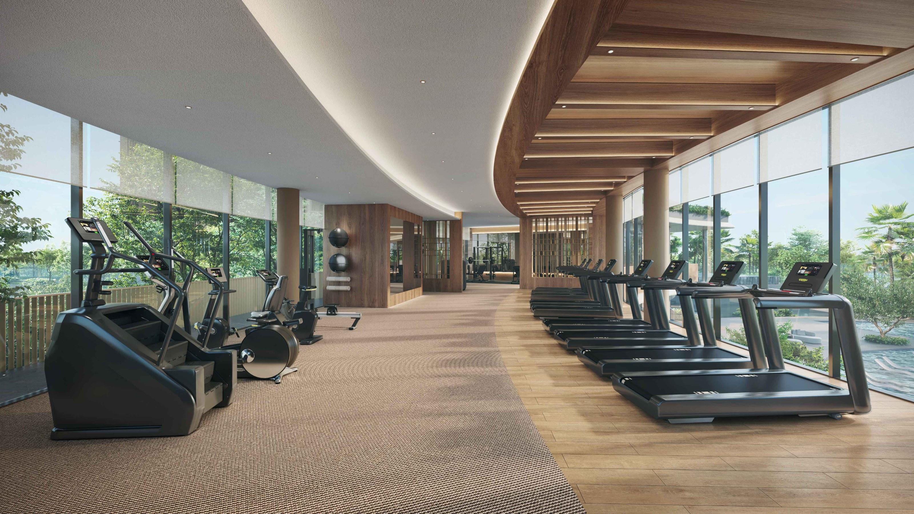 Thomson Reserve 主健身房,约212平方米,艺术效果图