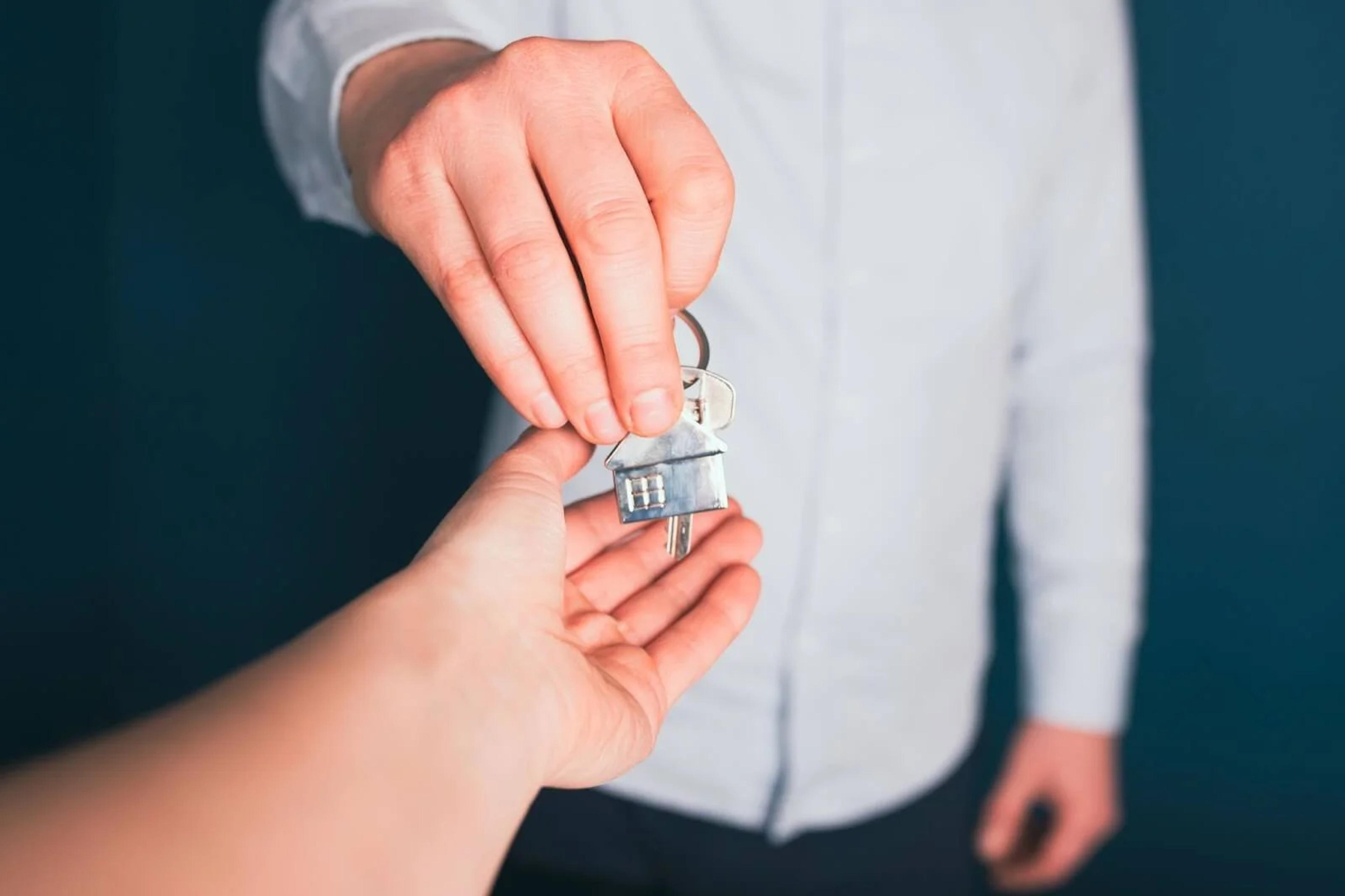 House keys handed over to a new property owner
