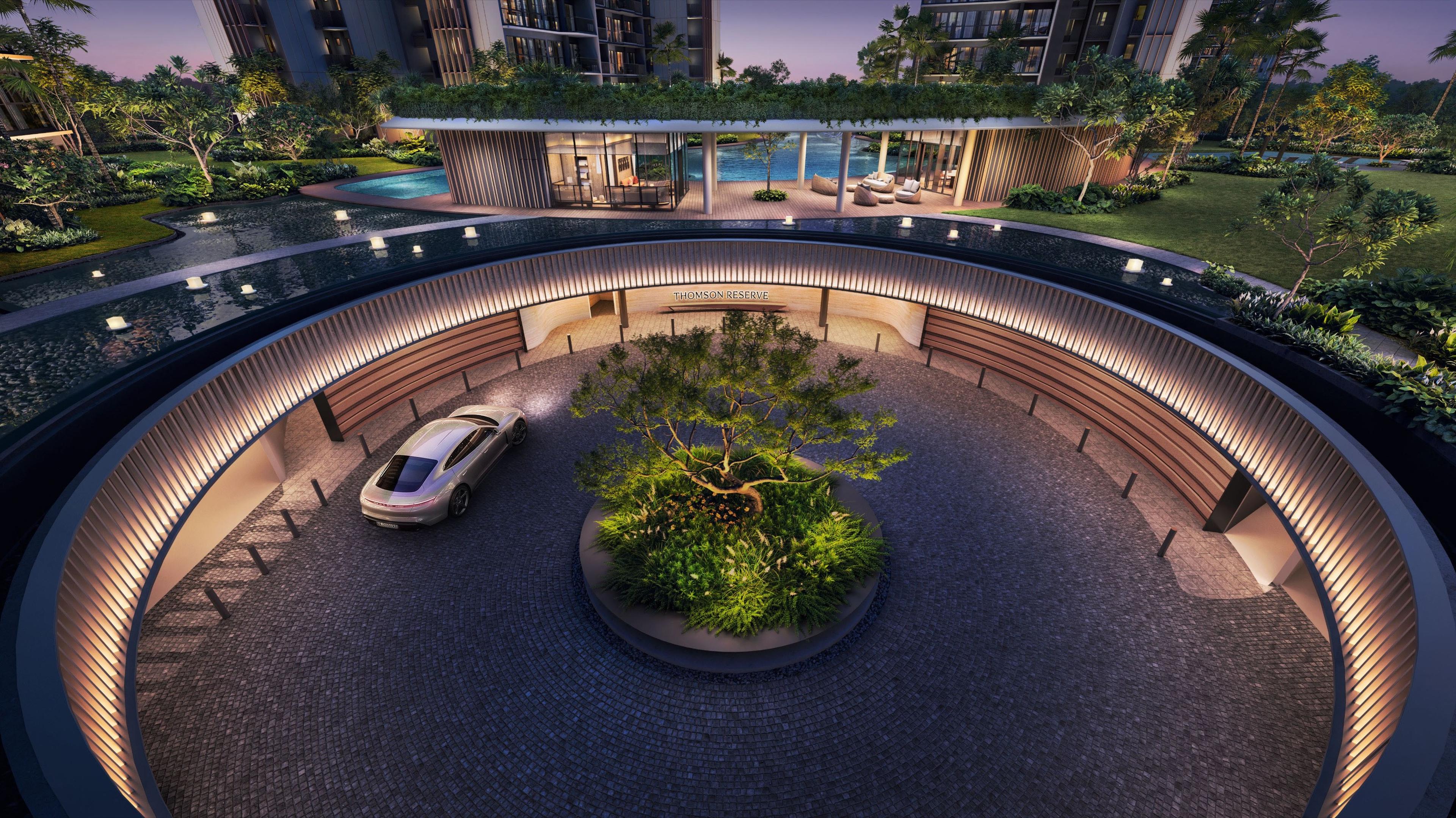 Thomson Reserve 落客处，艺术效果图