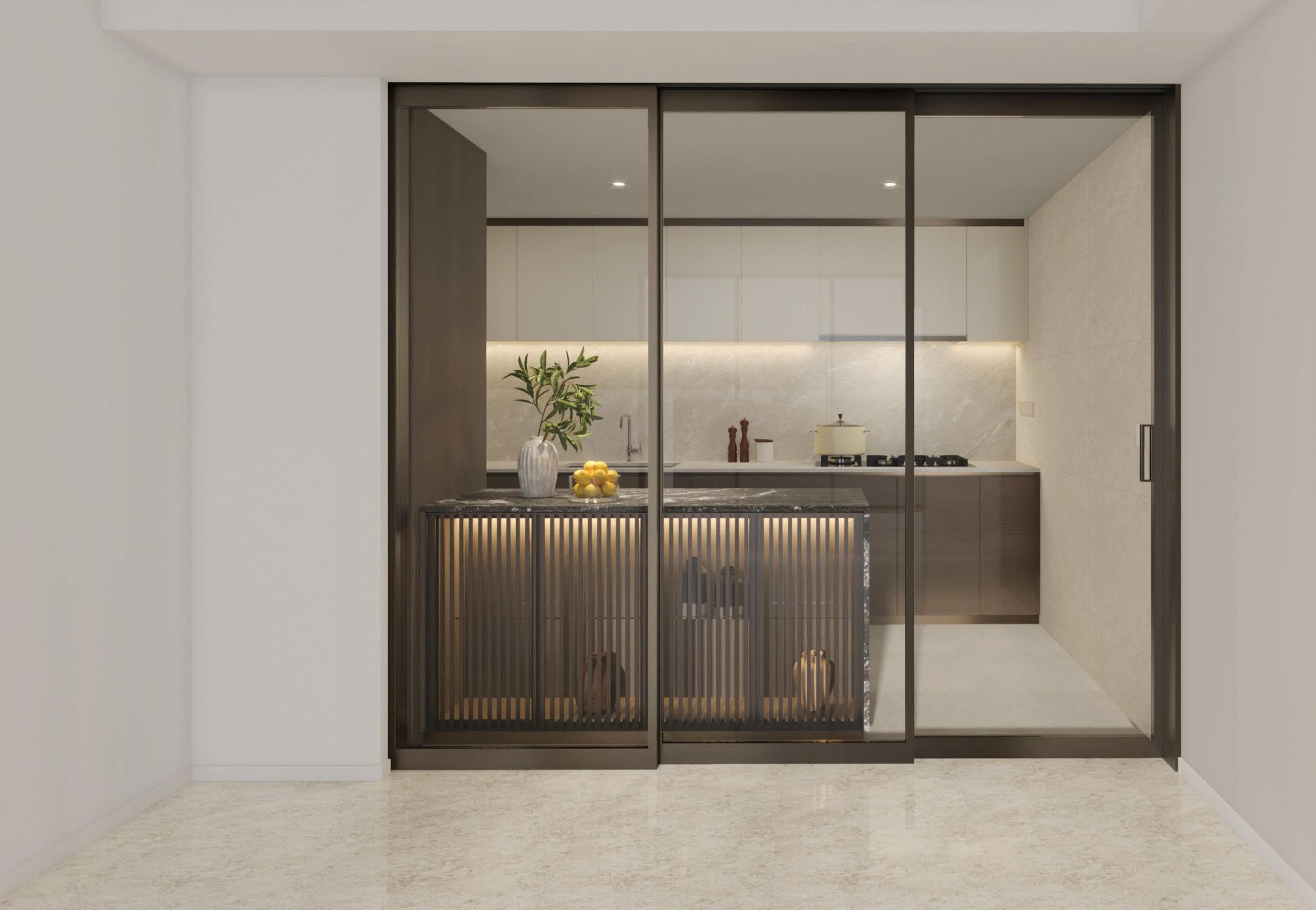 Thomson Reserve Luxury 系列 Tier 2 DP1 (L) 型厨房 LED 灯带，艺术效果图