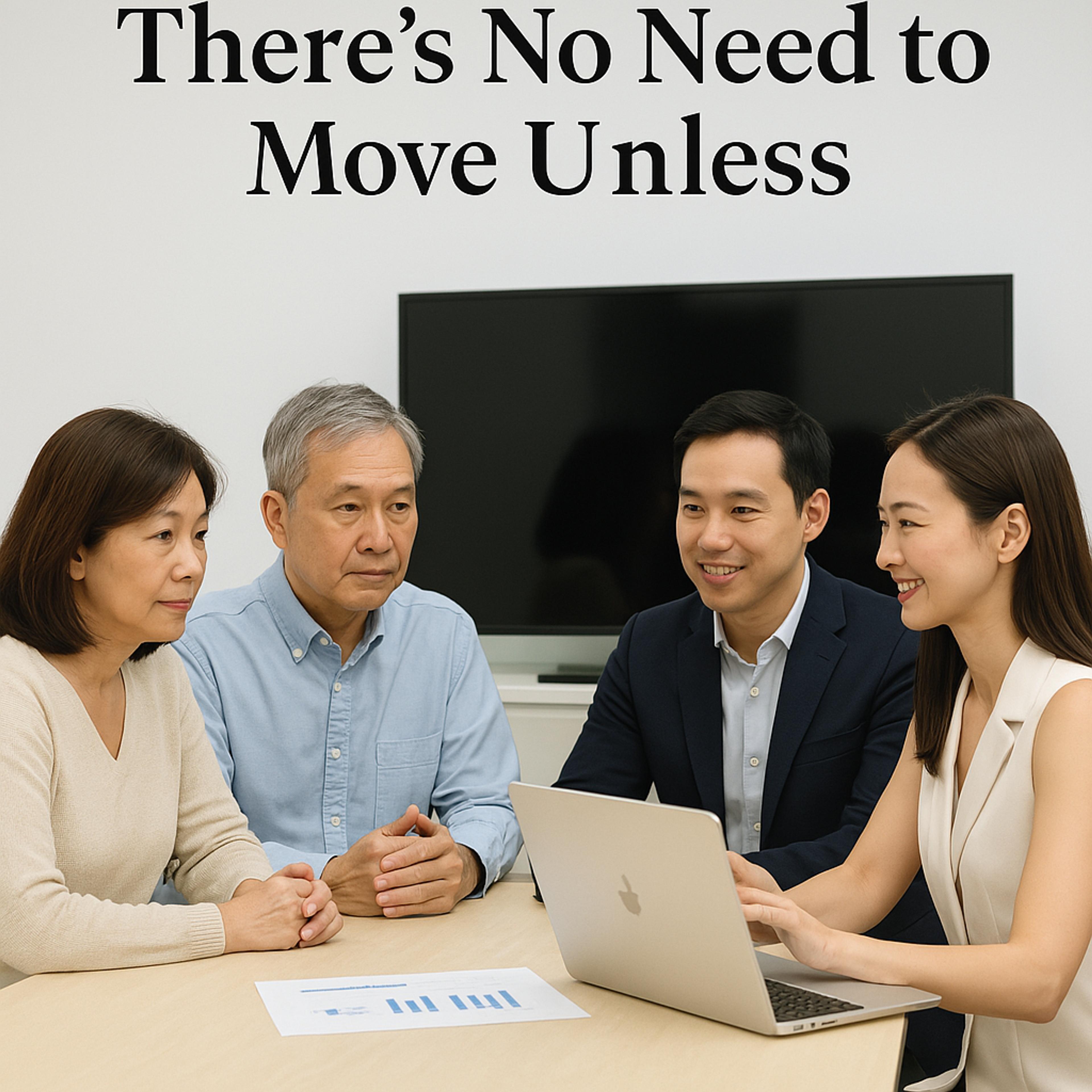 Asian family meeting a property adviser at home to decide whether they really need to move