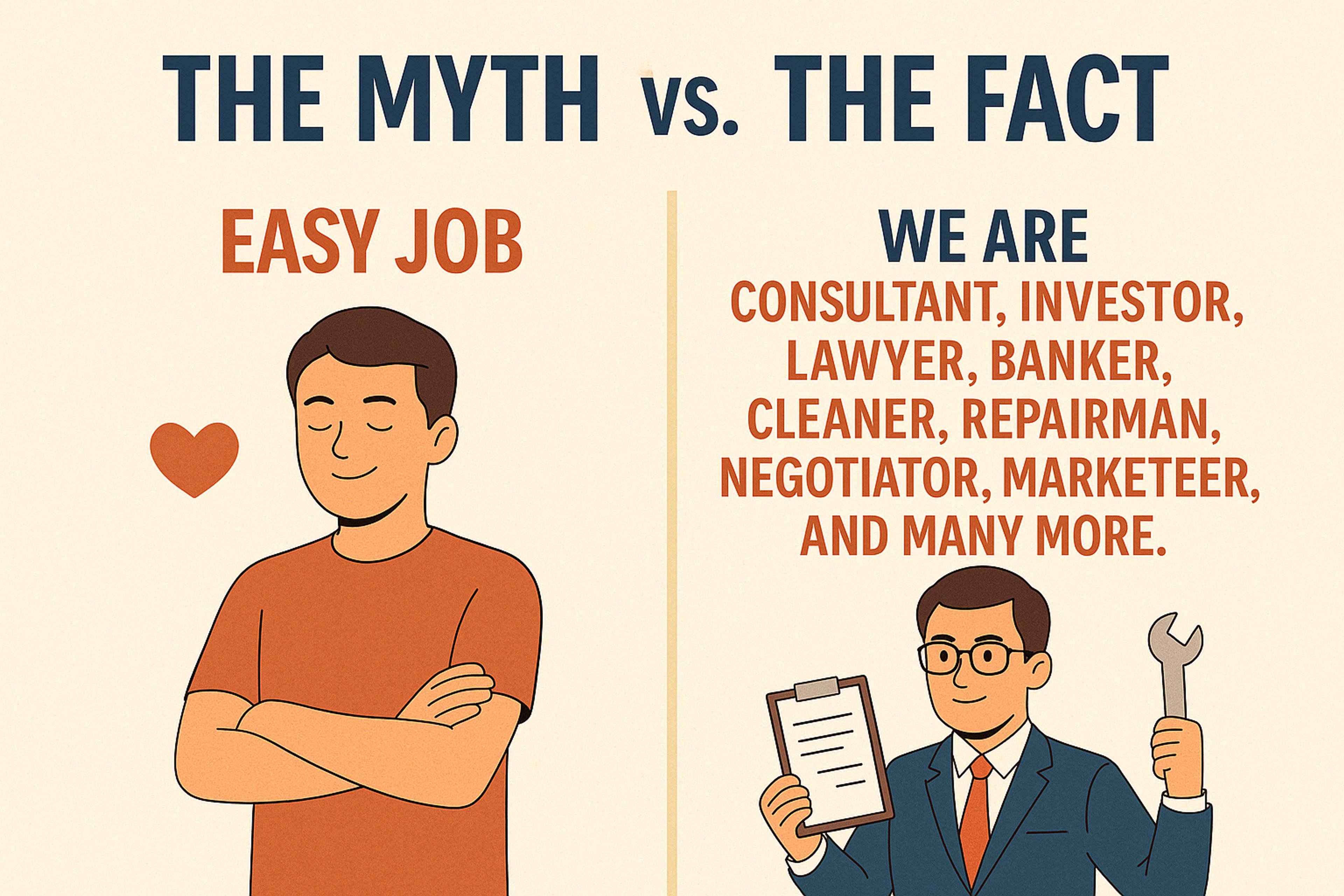 The myth vs the fact: a real estate agent is also a consultant, investor, banker, negotiator and more