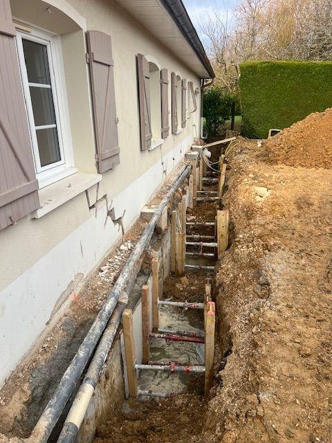 Avant les travaux : reprise en sous-œuvre et façades à Châtenoy-le-Royal (71)