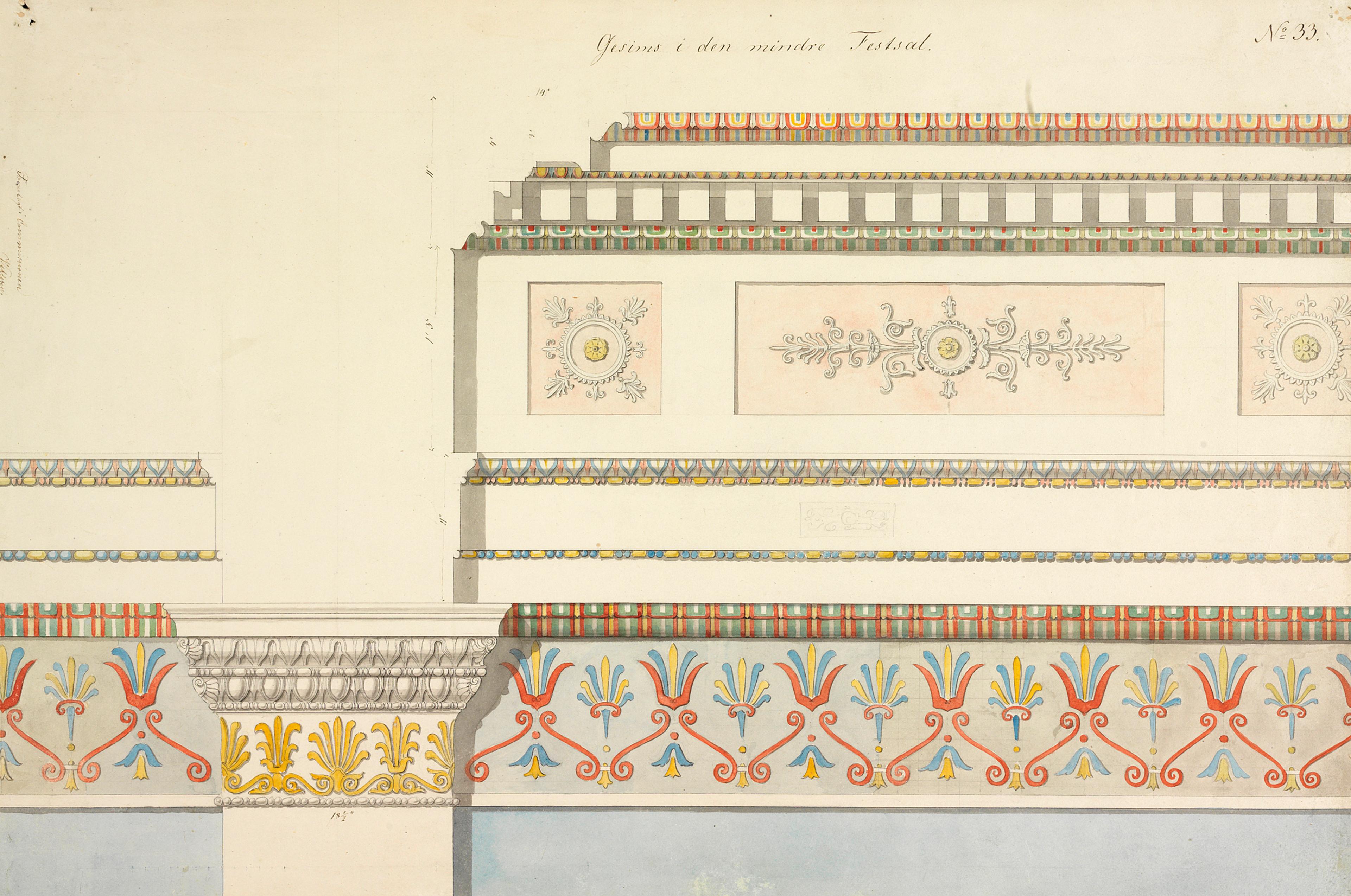 En tegning av hvordan utsmykningen skal være.