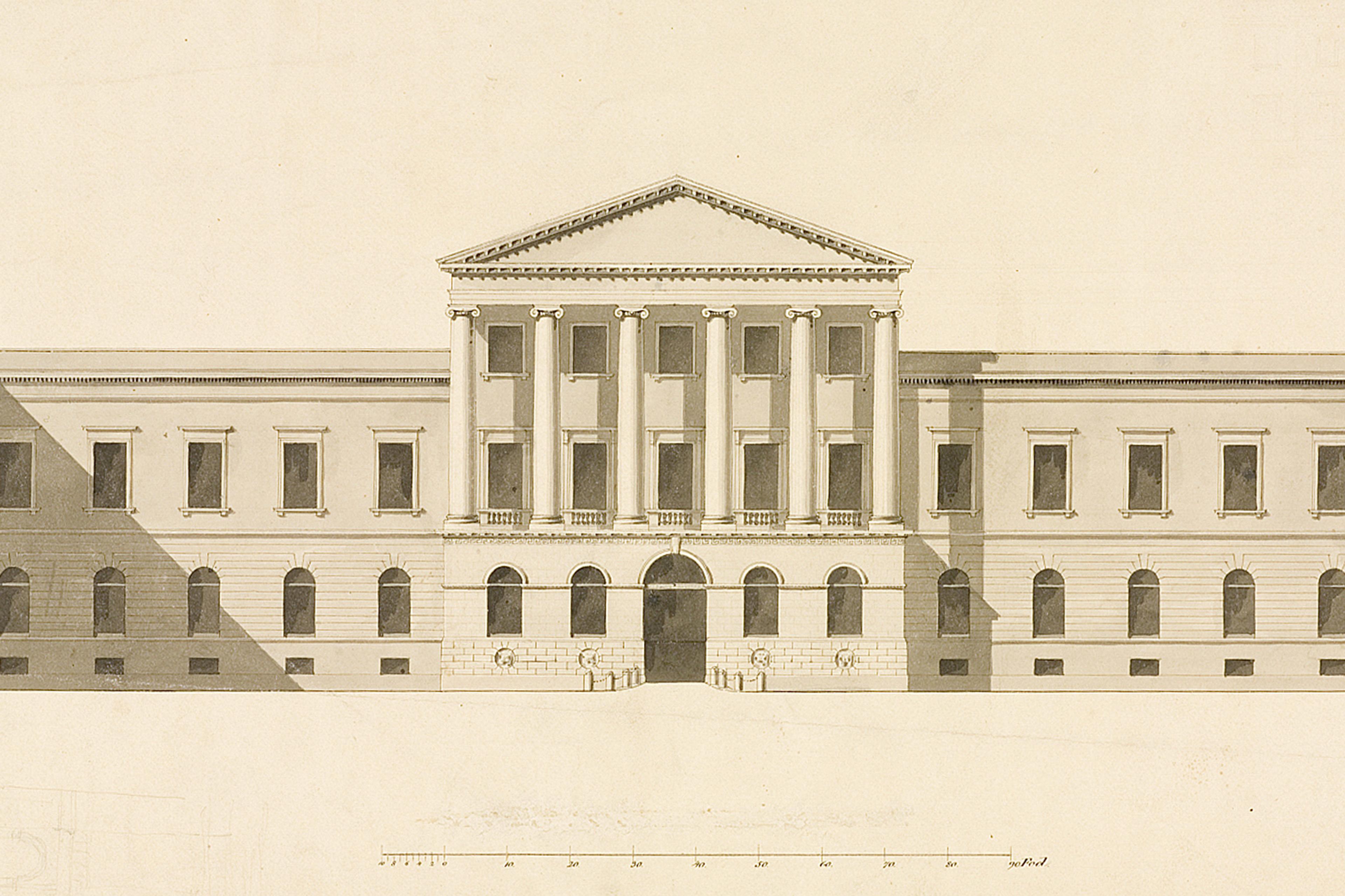 Blyantskisse av Slottet.