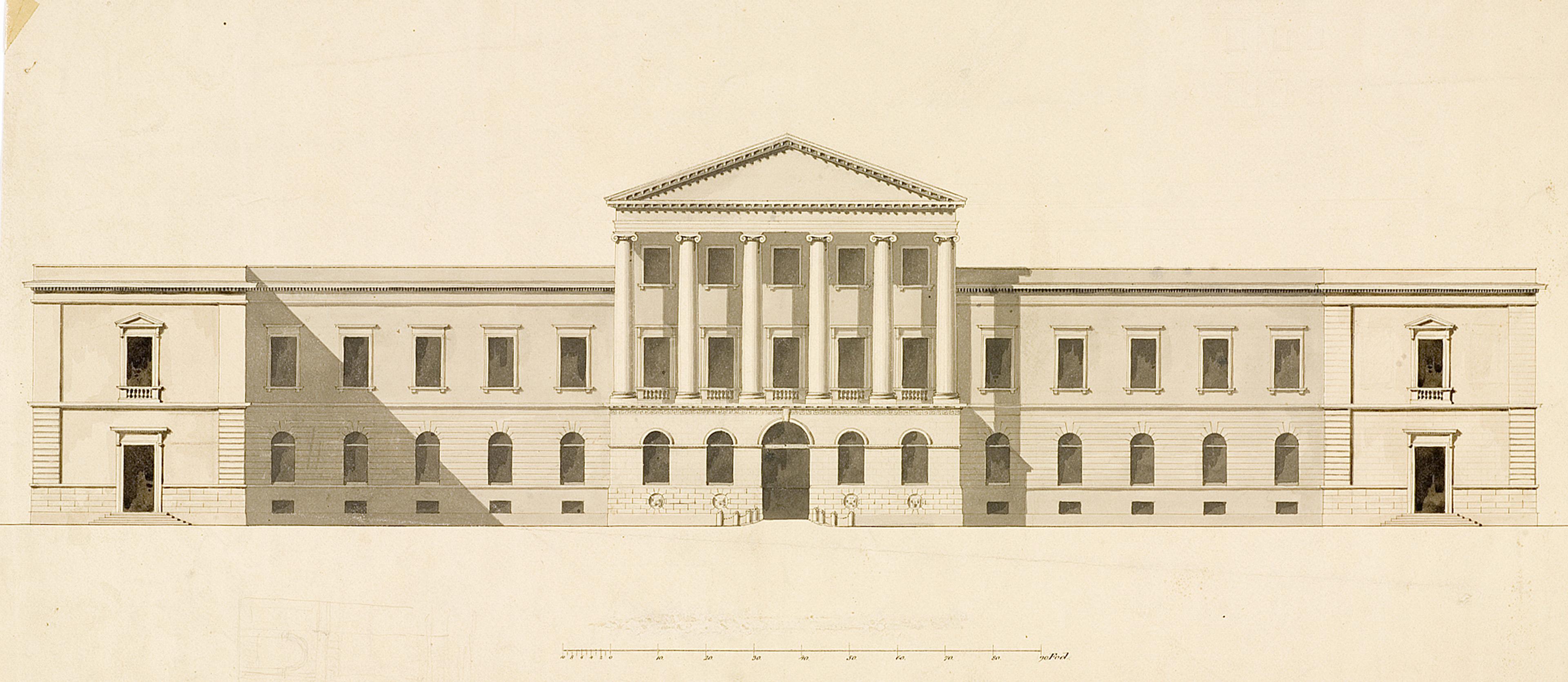 Blyantskisse av Slottet.