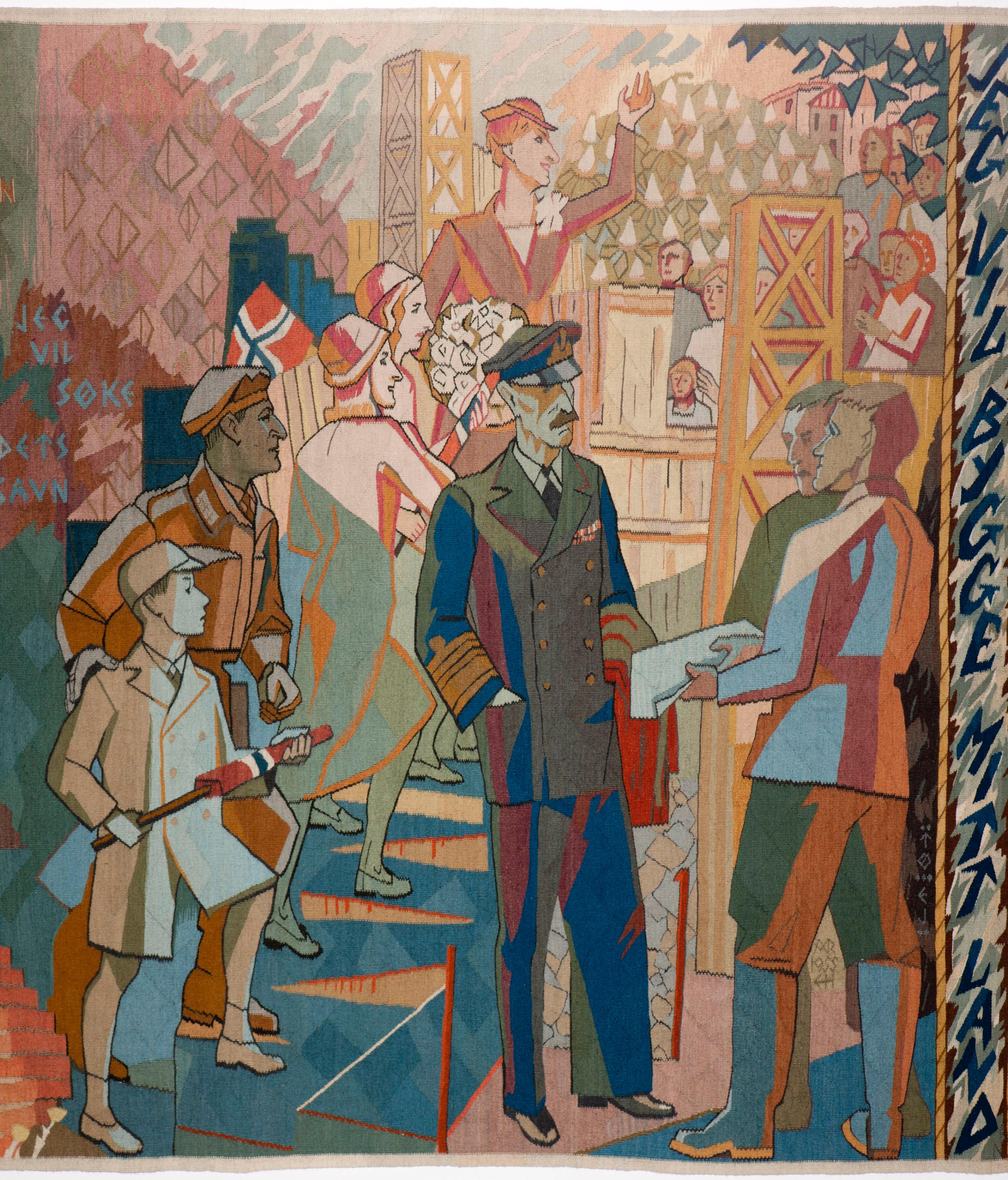 Denne delen av vevnaden representerer hjemkomsten etter andre verdenskrig.