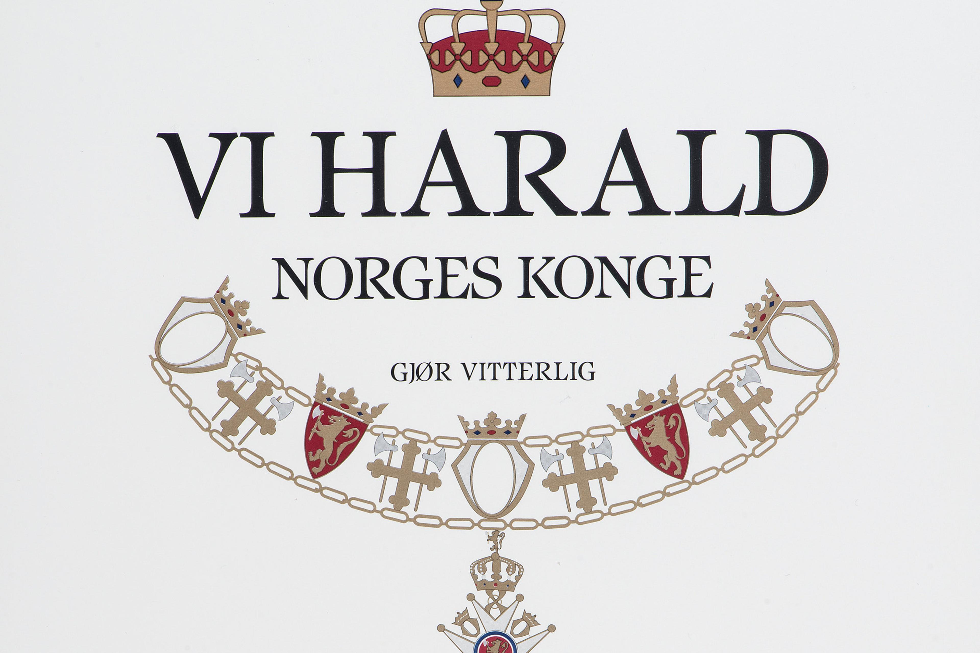 Diplomet som følger med ved utnevnelse til St. Olavs Orden.