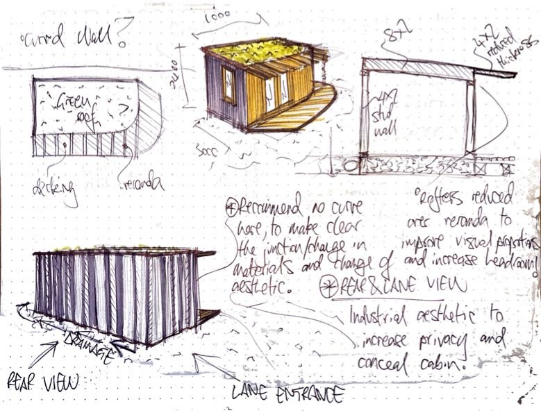 An example of our design sketches provided to you, the customer, during the design process