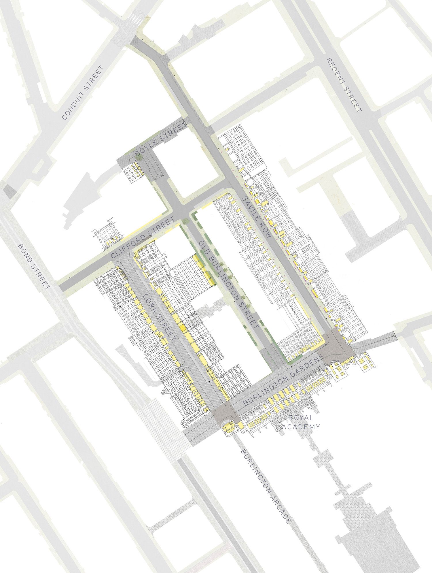 Map view of burlington gardens and surrounding streets