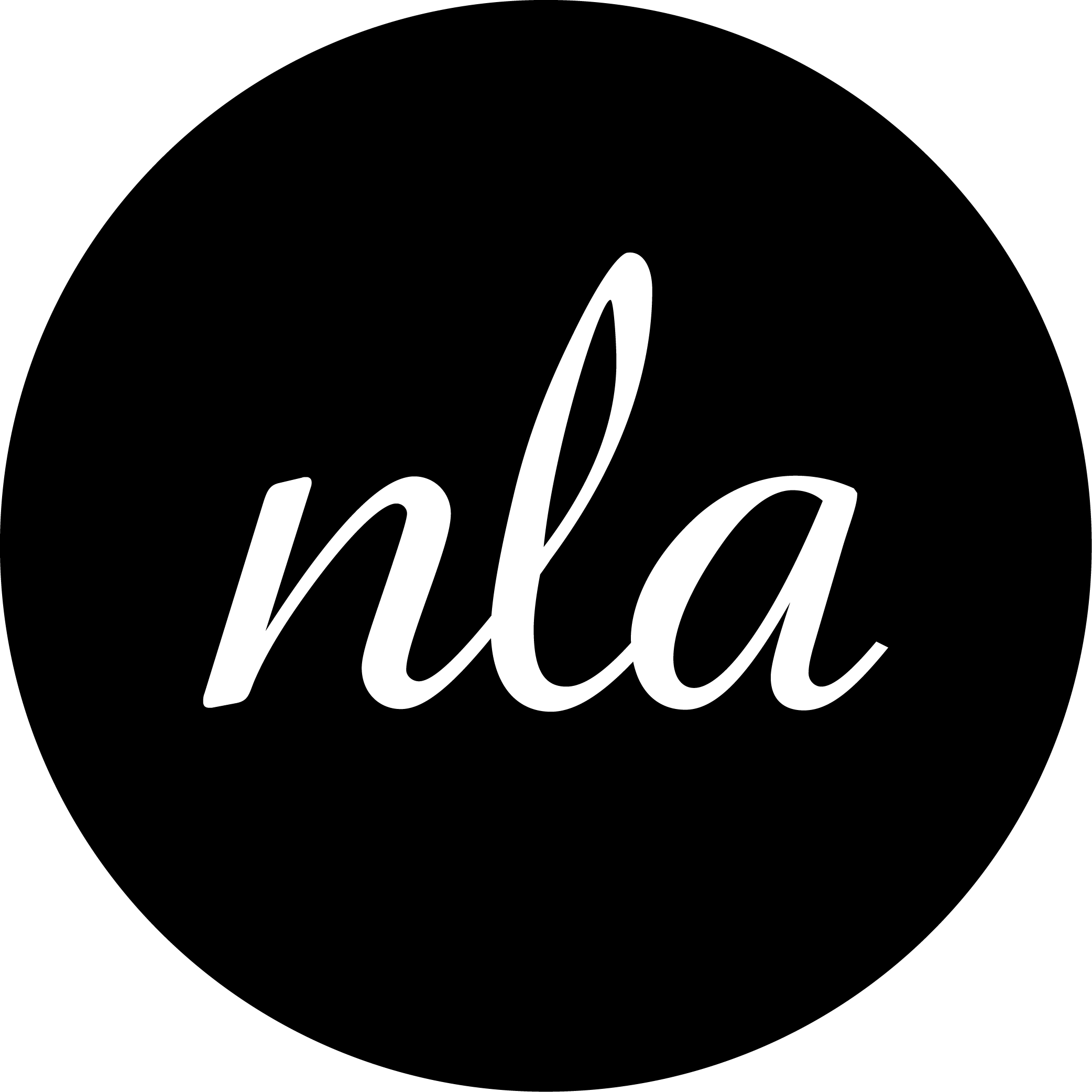 Black circle logo for NLA