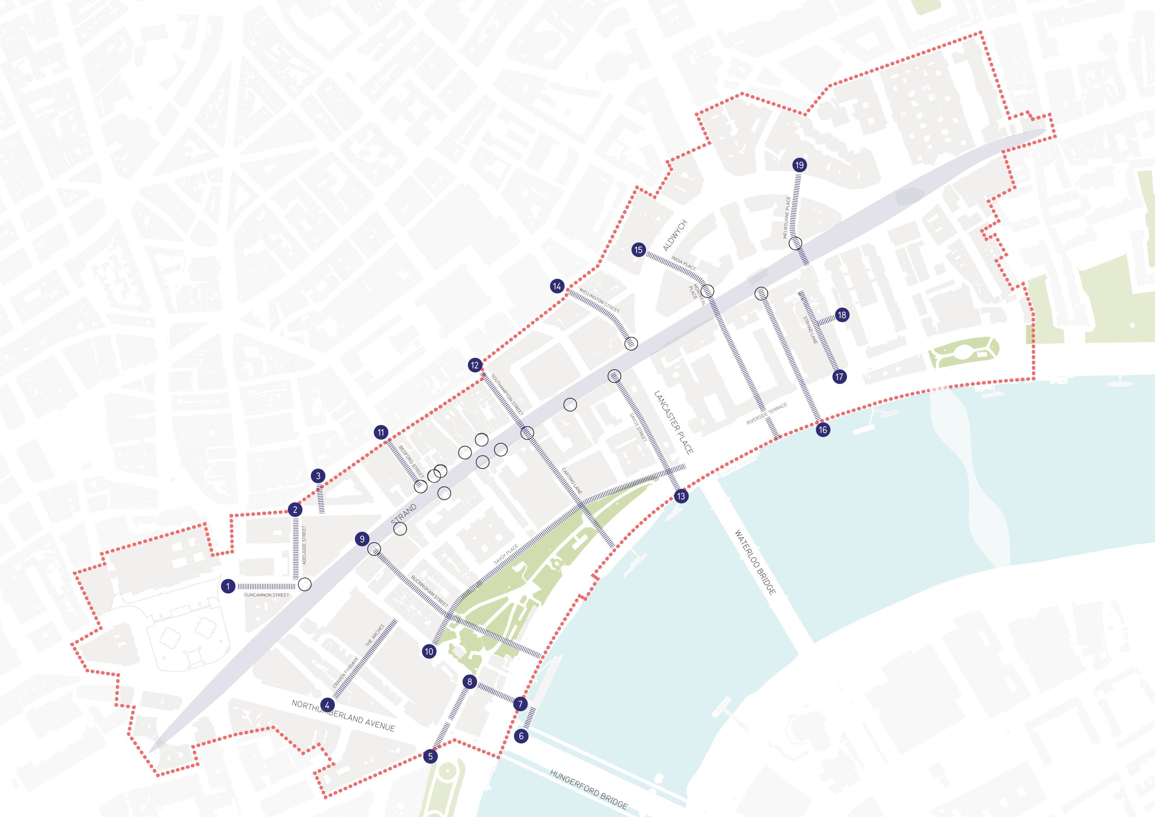 Map diagram of northbank area.