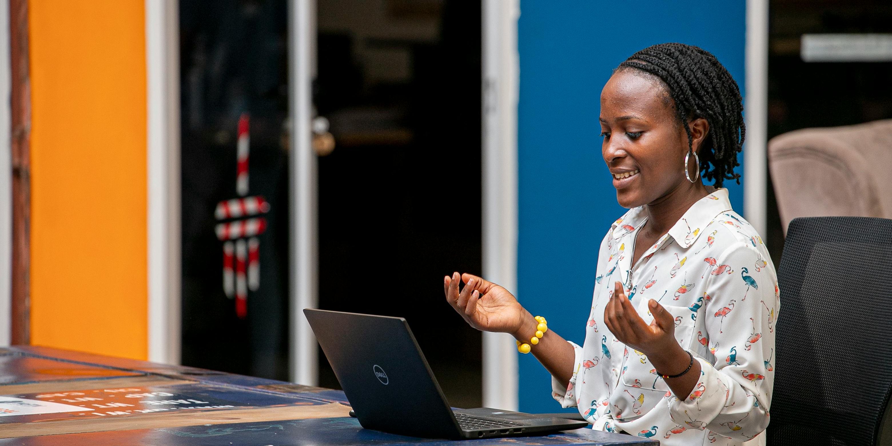 a person who's communicating to a client