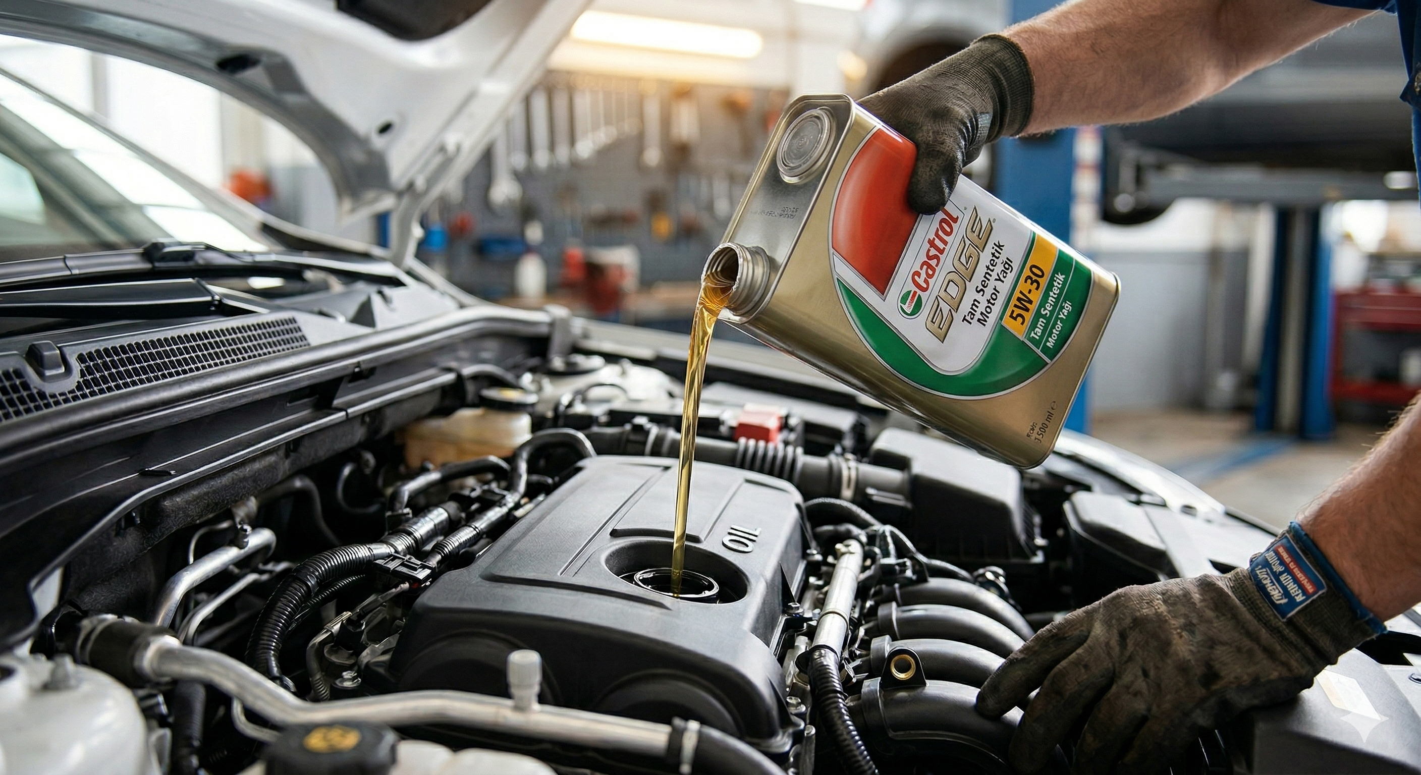 araca-tam-sentetik-motor-yagi-ekleme