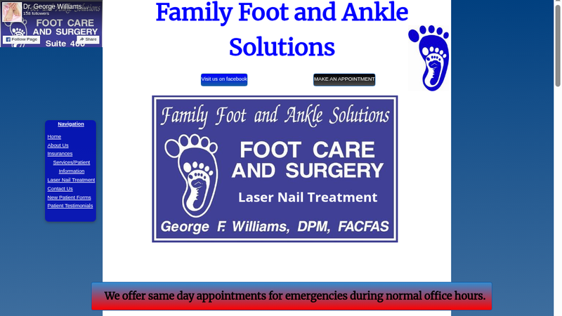 Family Foot & Ankle Solutions before revamp