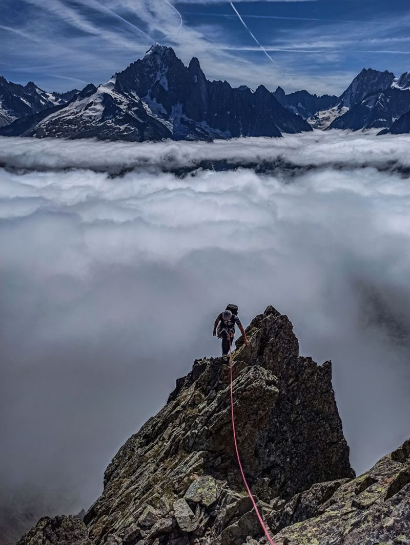 Wspinanie na Chandelle de la Gliere