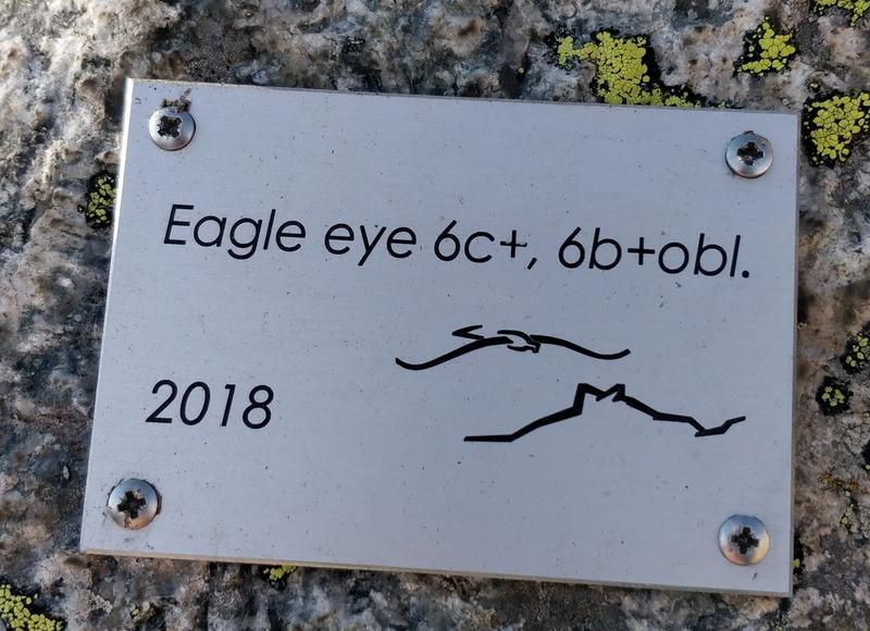Tabliczka na start drogi Eagle Eye