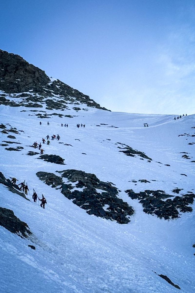 Strome podejście na Plateau du Couloir 
