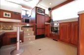 American Tug 365 galley and companionway