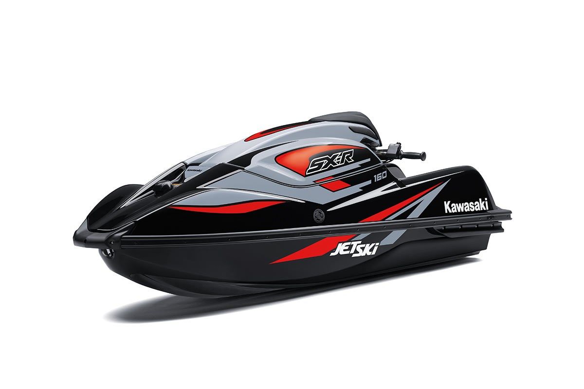 Kawasaki Jet Ski SX-R 160, three-quarter front angle, studio background