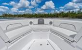 Bertram 34CC wraparound bow seating area