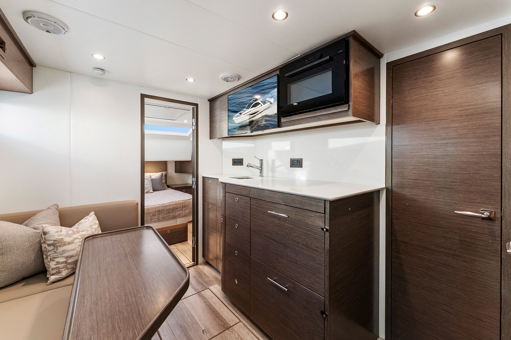 Valhalla Boatworks 55 SY salon and galley