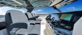 Aquila 45 Sport four-seat centre-console helm with displays